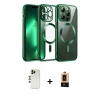 MARSİLYAN™- iPhone 13 Pro Max Kılıf Nova Işık Özel Seri - Şeffaf Maxco Cam Ekran Koruyucu + Shine Kamera Lens - GD