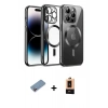 MARSİLYAN™- iPhone 13 Pro Max Kılıf Nova Işık Özel Seri - Şeffaf Maxco Cam Ekran Koruyucu + Shine Kamera Lens Koruma Cam - PE