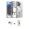 MARSİLYAN™- iPhone 13 Pro Max Kılıf Nova Işık Özel Seri - Şeffaf Pasifik Cam Ekran Koruyucu + Pers Alüminyum Kamera Lens - KI