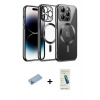 MARSİLYAN™- iPhone 13 Pro Max Kılıf Nova Işık Özel Seri - Şeffaf Pasifik Cam Ekran Koruyucu + Shine Kamera Lens Koruma Cam - MI