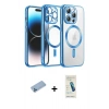 MARSİLYAN™- iPhone 13 Pro Max Kılıf Nova Işık Özel Seri - Şeffaf Pasifik Cam Ekran Koruyucu + Shine Kamera Lens Koruma Cam - MI