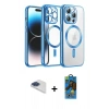 MARSİLYAN™- iPhone 13 Pro Max Kılıf Nova Işık Özel Seri - Siyah 18D Cam Ekran Koruyucu + Pers Alüminyum Kamera Lens - LT