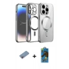 MARSİLYAN™- iPhone 13 Pro Max Kılıf Nova Işık Özel Seri - Siyah 18D Cam Ekran Koruyucu + Shine Kamera Lens Koruma Cam - PE