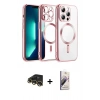 MARSİLYAN™- iPhone 13 Pro Max Kılıf Nova Işık Özel Seri - Siyah Bilvis 3D Mat Cam Ekran Koruyucu + Raze Metal Kamera Lens - GD