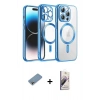 MARSİLYAN™- iPhone 13 Pro Max Kılıf Nova Işık Özel Seri - Siyah Bilvis 3D Mat Cam Ekran Koruyucu + Shine Kamera Lens Koruma Cam - GI