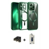 MARSİLYAN™- iPhone 13 Pro Max Kılıf Nova Işık Özel Seri - Siyah Bilvis Hayalet Cam Ekran Koruyucu + Raze Metal Kamera Lens - GD