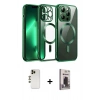 MARSİLYAN™- iPhone 13 Pro Max Kılıf Nova Işık Özel Seri - Siyah Bilvis Hayalet Cam Ekran Koruyucu + Shine Kamera Lens - GD