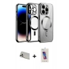 MARSİLYAN™- iPhone 13 Pro Max Kılıf Nova Işık Özel Seri - Siyah Joko 5D Cam + Rainbow Kamera Lens Koruma Cam - BZ