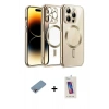 MARSİLYAN™- iPhone 13 Pro Max Kılıf Nova Işık Özel Seri - Siyah Joko 5D Cam + Shine Kamera Lens Koruma Cam - GI