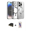 MARSİLYAN™- iPhone 13 Pro Max Kılıf Nova Işık Özel Seri - Siyah Joko 5D Cam + Raze Metal Kamera Lens - GD