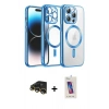 MARSİLYAN™- iPhone 13 Pro Max Kılıf Nova Işık Özel Seri - Siyah Joko 5D Cam + Raze Metal Kamera Lens - GD