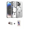 MARSİLYAN™- iPhone 13 Pro Max Kılıf Nova Işık Özel Seri - Siyah Joko 5D Cam + Rainbow Kamera Lens Koruma Cam - KI