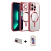 MARSİLYAN™- iPhone 13 Pro Max Kılıf Nova Işık Özel Seri - Siyah Joko 5D Cam + Rainbow Kamera Lens Koruma Cam - KI