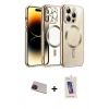 MARSİLYAN™- iPhone 13 Pro Max Kılıf Nova Işık Özel Seri - Siyah Joko 5D Cam + Rainbow Kamera Lens Koruma Cam - KI