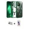 MARSİLYAN™- iPhone 13 Pro Max Kılıf Nova Işık Özel Seri - Siyah Joko 5D Cam + Rainbow Kamera Lens Koruma Cam - REGD