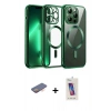 MARSİLYAN™- iPhone 13 Pro Max Kılıf Nova Işık Özel Seri - Siyah Joko 5D Cam + Renkli Kamera Lens Koruma Cam - TU