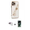 MARSİLYAN™- iPhone 13 Pro Max Kılıf Nova Işık Prime - Şeffaf 360 Full Body Arka Koruyucu + Pers Alüminyum Kamera Lens - GI