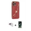 MARSİLYAN™- iPhone 13 Pro Max Kılıf Nova Işık Prime - Şeffaf 360 Full Body Arka Koruyucu + Pers Alüminyum Kamera Lens - GI