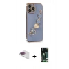 MARSİLYAN™- iPhone 13 Pro Max Kılıf Nova Işık Prime - Şeffaf 360 Full Body Arka Koruyucu + Pers Alüminyum Kamera Lens - GI