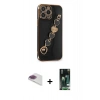 MARSİLYAN™- iPhone 13 Pro Max Kılıf Nova Işık Prime - Şeffaf 360 Full Body Arka Koruyucu + Pers Alüminyum Kamera Lens - GI