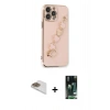 MARSİLYAN™- iPhone 13 Pro Max Kılıf Nova Işık Prime - Şeffaf 360 Full Body Arka Koruyucu + Pers Alüminyum Kamera Lens - GD