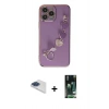 MARSİLYAN™- iPhone 13 Pro Max Kılıf Nova Işık Prime - Şeffaf 360 Full Body Arka Koruyucu + Pers Alüminyum Kamera Lens - LT