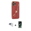 MARSİLYAN™- iPhone 13 Pro Max Kılıf Nova Işık Prime - Şeffaf 360 Full Body Arka Koruyucu + Pers Alüminyum Kamera Lens - LT