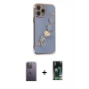 MARSİLYAN™- iPhone 13 Pro Max Kılıf Nova Işık Prime - Şeffaf 360 Full Body Arka Koruyucu + Neon Fosforlu Kamera Lens - BZ