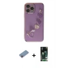 MARSİLYAN™- iPhone 13 Pro Max Kılıf Nova Işık Prime - Şeffaf 360 Full Body Arka Koruyucu + Shine Kamera Lens Koruma Cam - PE