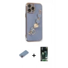 MARSİLYAN™- iPhone 13 Pro Max Kılıf Nova Işık Prime - Şeffaf 360 Full Body Arka Koruyucu + Shine Kamera Lens Koruma Cam - PE