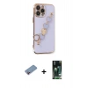 MARSİLYAN™- iPhone 13 Pro Max Kılıf Nova Işık Prime - Şeffaf 360 Full Body Arka Koruyucu + Shine Kamera Lens Koruma Cam - PE