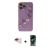 MARSİLYAN™- iPhone 13 Pro Max Kılıf Nova Işık Prime - Şeffaf 360 Full Body Arka Koruyucu + Pers Alüminyum Kamera Lens - KI