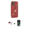 MARSİLYAN™- iPhone 13 Pro Max Kılıf Nova Işık Prime - Şeffaf 360 Full Body Arka Koruyucu + Pers Alüminyum Kamera Lens - KI