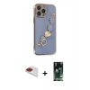 MARSİLYAN™- iPhone 13 Pro Max Kılıf Nova Işık Prime - Şeffaf 360 Full Body Arka Koruyucu + Pers Alüminyum Kamera Lens - KI