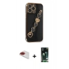 MARSİLYAN™- iPhone 13 Pro Max Kılıf Nova Işık Prime - Şeffaf 360 Full Body Arka Koruyucu + Pers Alüminyum Kamera Lens - KI