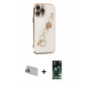 MARSİLYAN™- iPhone 13 Pro Max Kılıf Nova Işık Prime - Şeffaf 360 Full Body Arka Koruyucu + Rainbow Kamera Lens Koruma Cam - REGD