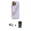 MARSİLYAN™- iPhone 13 Pro Max Kılıf Nova Işık Prime - Şeffaf 360 Full Body Arka Koruyucu + Rainbow Kamera Lens Koruma Cam - MI