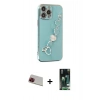 MARSİLYAN™- iPhone 13 Pro Max Kılıf Nova Işık Prime - Şeffaf 360 Full Body Arka Koruyucu + Rainbow Kamera Lens Koruma Cam - KI