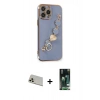 MARSİLYAN™- iPhone 13 Pro Max Kılıf Nova Işık Prime - Şeffaf 360 Full Body Arka Koruyucu + Rainbow Kamera Lens Koruma Cam - REGD