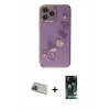 MARSİLYAN™- iPhone 13 Pro Max Kılıf Nova Işık Prime - Şeffaf 360 Full Body Arka Koruyucu + Rainbow Kamera Lens Koruma Cam - MI