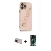 MARSİLYAN™- iPhone 13 Pro Max Kılıf Nova Işık Prime - Şeffaf 360 Full Body Arka Koruyucu + Rainbow Kamera Lens Koruma Cam - KI