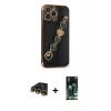 MARSİLYAN™- iPhone 13 Pro Max Kılıf Nova Işık Prime - Şeffaf 360 Full Body Arka Koruyucu + Raze Metal Kamera Lens - GD