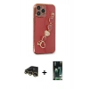 MARSİLYAN™- iPhone 13 Pro Max Kılıf Nova Işık Prime - Şeffaf 360 Full Body Arka Koruyucu + Raze Metal Kamera Lens - GD
