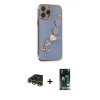 MARSİLYAN™- iPhone 13 Pro Max Kılıf Nova Işık Prime - Şeffaf 360 Full Body Arka Koruyucu + Raze Metal Kamera Lens - GD