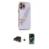 MARSİLYAN™- iPhone 13 Pro Max Kılıf Nova Işık Prime - Şeffaf 360 Full Body Arka Koruyucu + Raze Metal Kamera Lens - GD