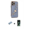 MARSİLYAN™- iPhone 13 Pro Max Kılıf Nova Işık Prime - Şeffaf 360 Full Body Arka Koruyucu + Shine Kamera Lens Koruma Cam - MI
