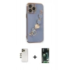 MARSİLYAN™- iPhone 13 Pro Max Kılıf Nova Işık Prime - Şeffaf 360 Full Body Arka Koruyucu + Shine Kamera Lens - GD