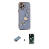 MARSİLYAN™- iPhone 13 Pro Max Kılıf Nova Işık Prime - Şeffaf 360 Full Body Arka Koruyucu + Shine Kamera Lens Koruma Cam - GI