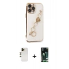 MARSİLYAN™- iPhone 13 Pro Max Kılıf Nova Işık Prime - Şeffaf 360 Full Body Arka Koruyucu + Shine Kamera Lens - GD