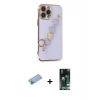 MARSİLYAN™- iPhone 13 Pro Max Kılıf Nova Işık Prime - Şeffaf 360 Full Body Arka Koruyucu + Shine Kamera Lens Koruma Cam - MI